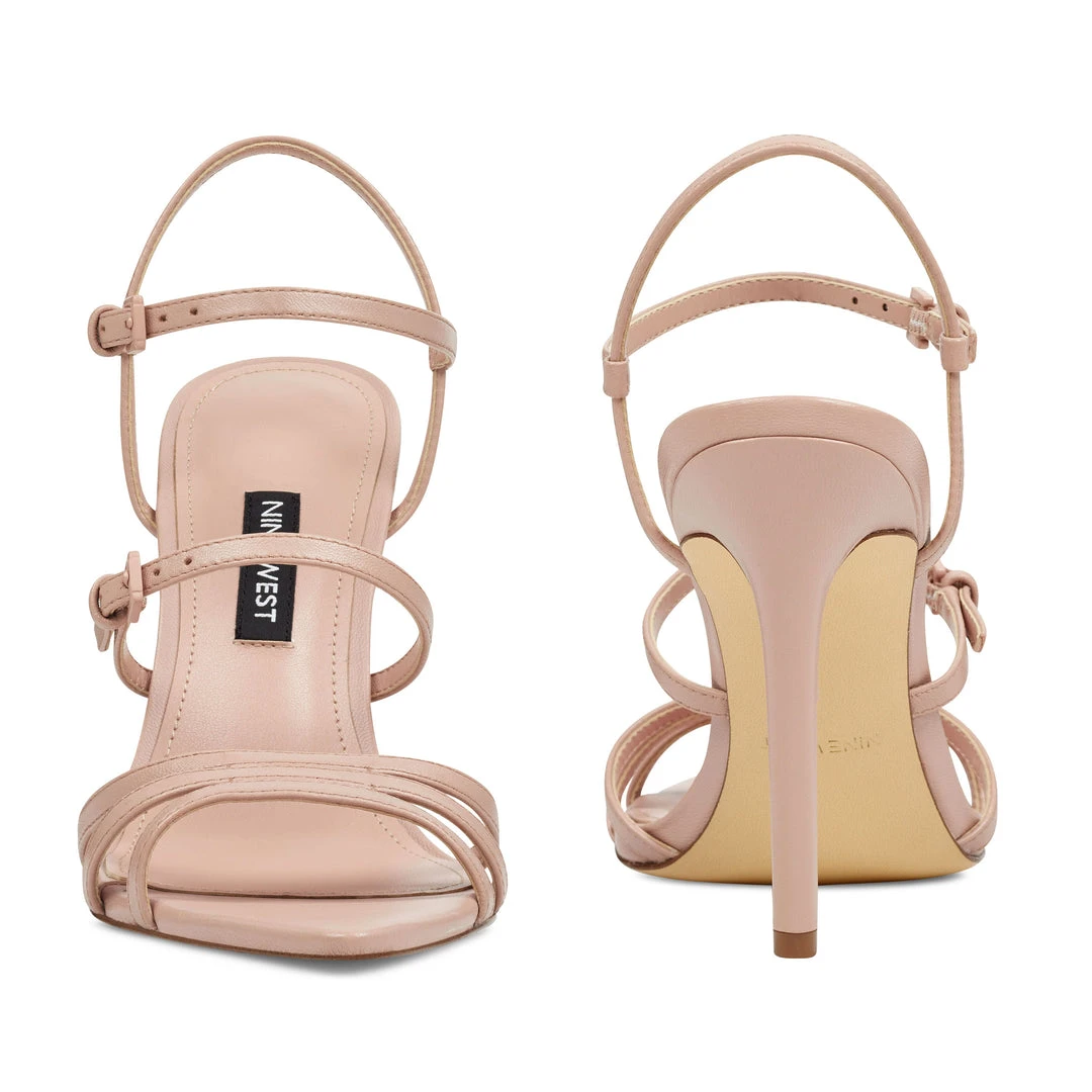 Nine West Gilficco Strappy Sandals Heels 7 Nine West Gilficco Strappy Sandals Heels