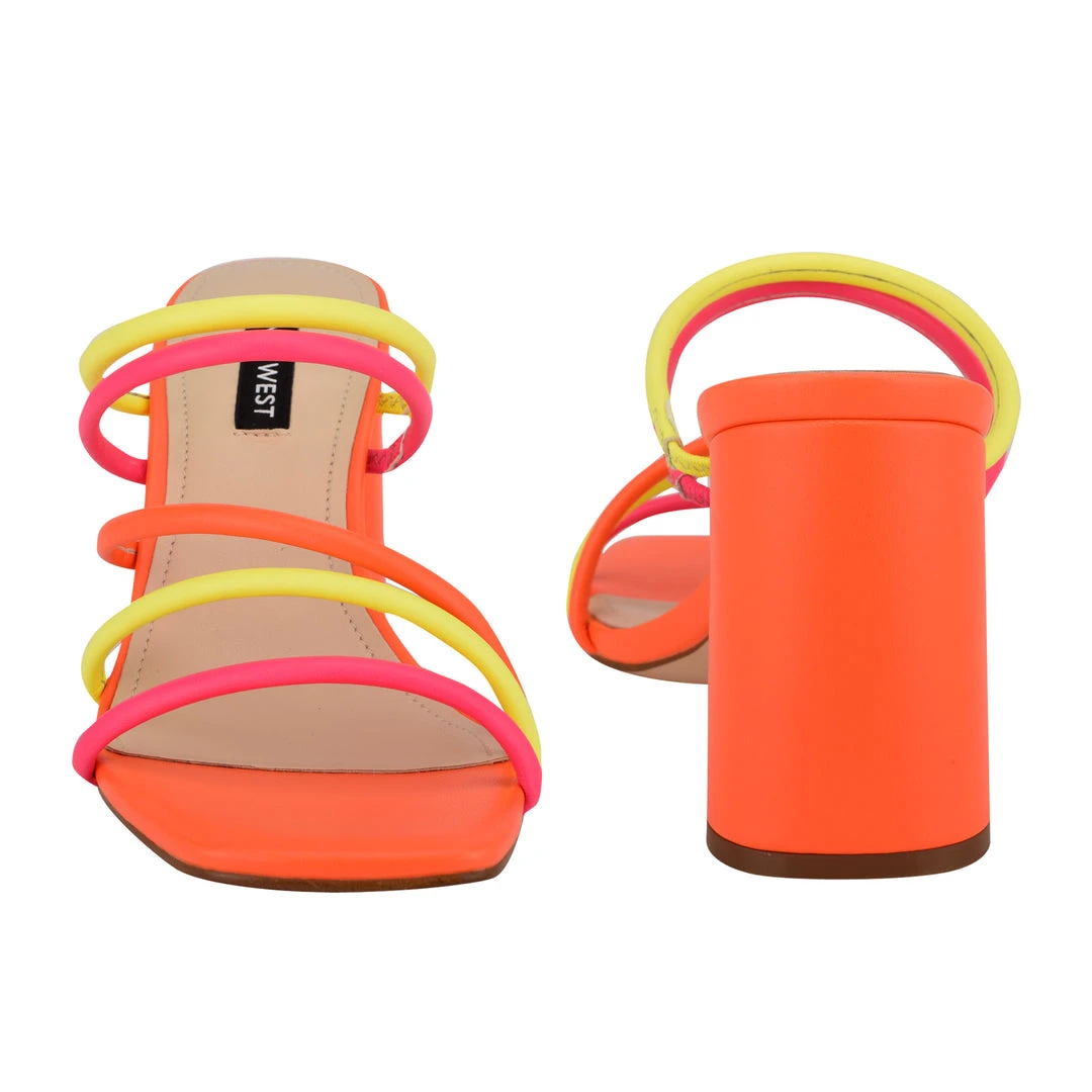 Nine West Girlie Block Heel Slide Sandals Color Pop 6 Nine West Girlie Block Heel Slide Sandals Color Pop