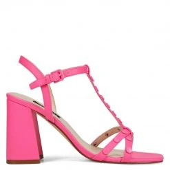 Nine West Glimmer Block Heel Sandals Color Pop