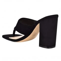 Nine West Gogo Block Heel Slide Sandals Shoes