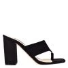 Nine West Gogo Block Heel Slide Sandals Shoes