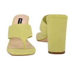 Nine West Gogo Block Heel Slide Sandals