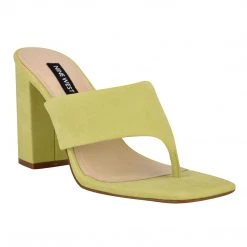 Nine West Gogo Block Heel Slide Sandals