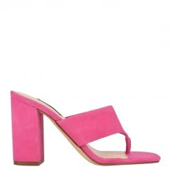 Nine West Color Pop Gogo Block Heel Slide Sandals