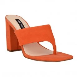 Nine West Gogo Block Heel Slide Sandals Color Pop 8 Nine West Gogo Block Heel Slide Sandals Color Pop