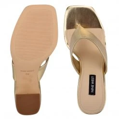 Nine West Gogo Block Heel Slide Sandals