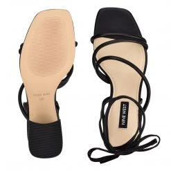 Nine West Gorg Ankle Wrap Block Heel Sandals