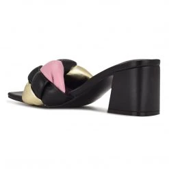 Nine West Weave Got You Gotit Block Heel Slide Sandals