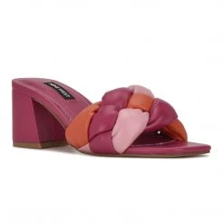 Nine West Weave Got You Gotit Block Heel Slide Sandals