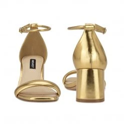 Nine West Gretal Ankle Strap Block Heel Sandals Metallic Mindset 5 Nine West Gretal Ankle Strap Block Heel Sandals Metallic Mindset