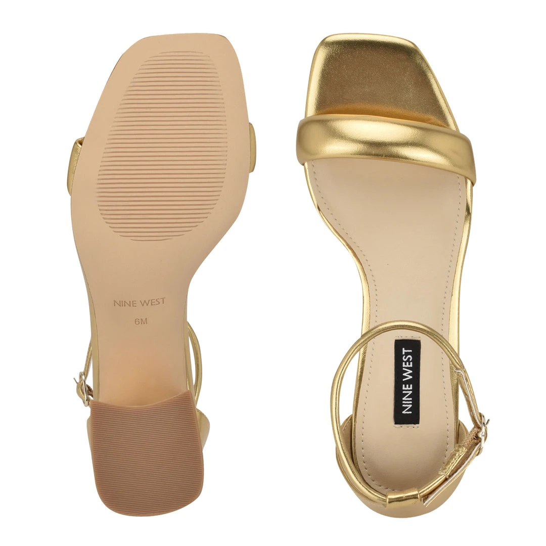 Nine West Gretal Ankle Strap Block Heel Sandals Metallic Mindset Nine West Gretal Ankle Strap Block Heel Sandals Metallic Mindset