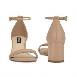 Nine West Shoes Gretal Ankle Strap Block Heel Sandals