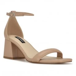 Nine West Shoes Gretal Ankle Strap Block Heel Sandals
