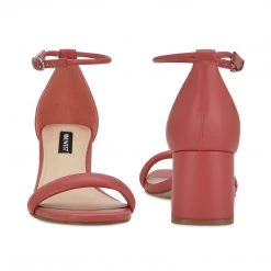 Nine West Gretal Ankle Strap Block Heel Sandals Color Pop 10 Nine West Gretal Ankle Strap Block Heel Sandals Color Pop