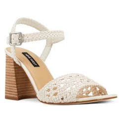 Nine West Heels Gwenny Block Heel Sandals 9 Nine West Heels Gwenny Block Heel Sandals