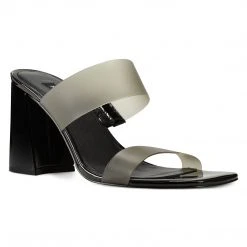 Nine West Gya Block Heel Slide Sandals