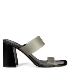 Nine West Gya Block Heel Slide Sandals