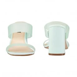 Nine West Gya Block Heel Slide Sandals 10 Nine West Gya Block Heel Slide Sandals