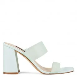 Nine West Gya Block Heel Slide Sandals