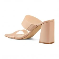Nine West Gya Block Heel Slide Sandals