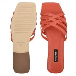 Nine West Halen Flat Slide Sandals Color Pop