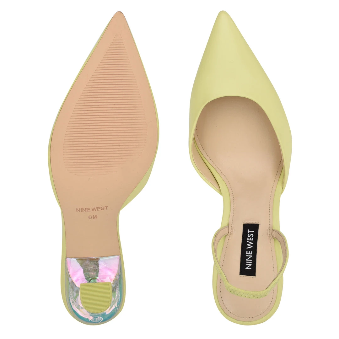 Nine West Happy Pointy Toe Heeled Slingbacks 7 Nine West Happy Pointy Toe Heeled Slingbacks