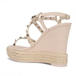 Nine West Weave Got You Harte Studded Espadrille Wedge Sandals
