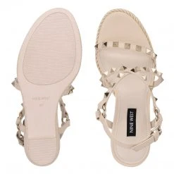 Nine West Weave Got You Harte Studded Espadrille Wedge Sandals