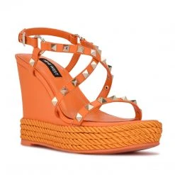 Nine West Harte Studded Espadrille Wedge Sandals