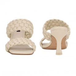 Nine West Hasnot Heeled Slide Sandals Weave Got You
