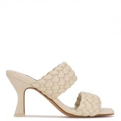 Nine West Hasnot Heeled Slide Sandals Weave Got You