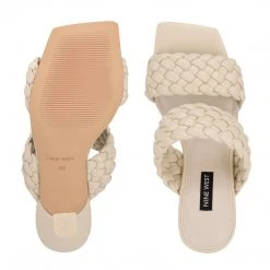 Nine West Hasnot Heeled Slide Sandals Weave Got You
