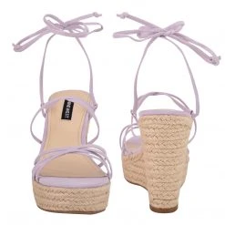 Nine West Havefun Ankle Wrap Espadrille Wedge Sandals Lace It Up