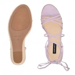 Nine West Havefun Ankle Wrap Espadrille Wedge Sandals Lace It Up