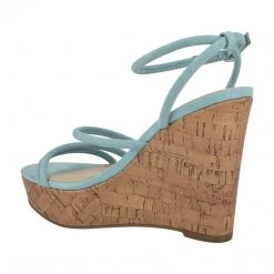 Nine West Lace It Up Havi Ankle Wrap Cork Wedge Sandals 9 Nine West Lace It Up Havi Ankle Wrap Cork Wedge Sandals