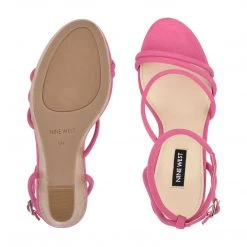 Nine West Lace It Up Havi Ankle Wrap Cork Wedge Sandals 6 Nine West Lace It Up Havi Ankle Wrap Cork Wedge Sandals