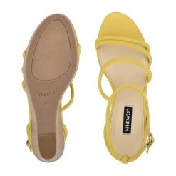 Nine West Lace It Up Havi Ankle Wrap Cork Wedge Sandals