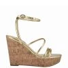 Nine West Havi Ankle Wrap Cork Wedge Sandals