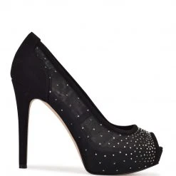 Nine West High Impact Platforms Hizzie Peep Toe Platform Pumps