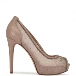 Nine West Hizzie Peep Toe Platform Pumps High Impact Platforms