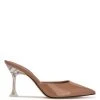 Nine West Hott Pointy Toe Mules In The Clear
