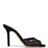 Nine West Ido Lace Heeled Slide Sandals Shoes