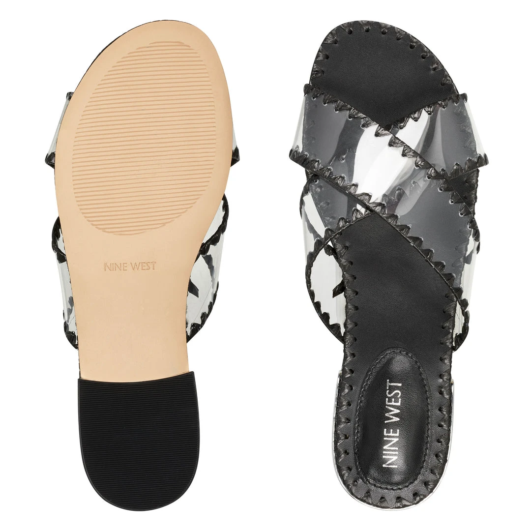 Nine West Ieni Flat Slide Sandals 8 Nine West Ieni Flat Slide Sandals