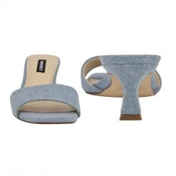 Nine West Indra Heeled Slide Sandals 10 Nine West Indra Heeled Slide Sandals