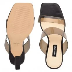Nine West Heel Appeal Instaa Heeled Slide Sandals 6 Nine West Heel Appeal Instaa Heeled Slide Sandals