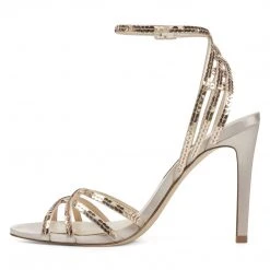 Nine West Heels Ivonne Ankle Strap Sandals 5 Nine West Heels Ivonne Ankle Strap Sandals