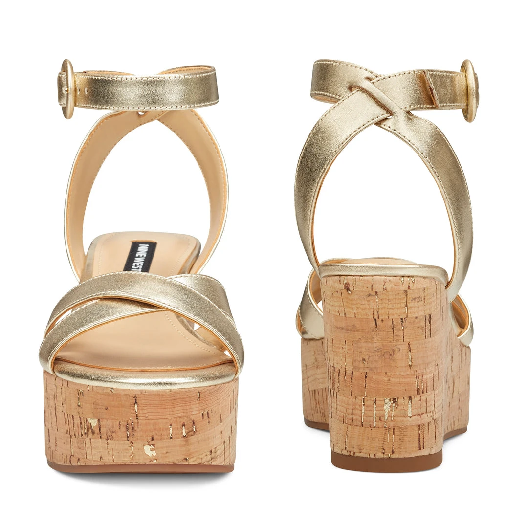 Nine West Weave Got You Janessa Ankle Strap Wedges 7 Nine West Weave Got You Janessa Ankle Strap Wedges