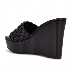 Nine West Kat Platform Slide Sandals Weave Got You