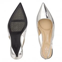 Nine West Kately 9x9 Slingback Pumps Metallic Mindset