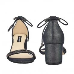 Nine West Metallic Mindset Keiko Ankle Tie Dress Sandals